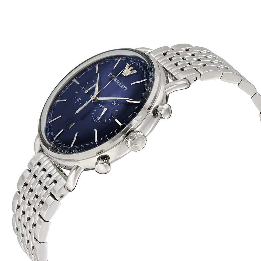 Emporio Armani Aviator Chronograph Quartz Blue Dial Men's Watch AR11238