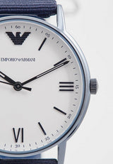ساعة إمبوريو أرماني زرقاء للرجال - AR80005