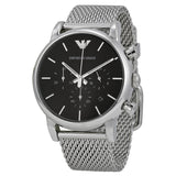 Emporio Armani Classic Chronograph Black Dial Steel Men's Watch AR1811