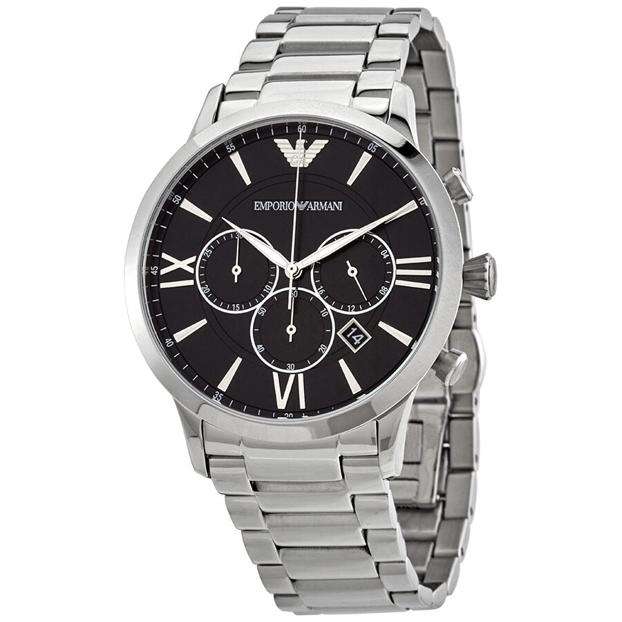 Emporio Armani Giovanni Reloj cronógrafo de cuarzo con esfera negra para hombre AR11208