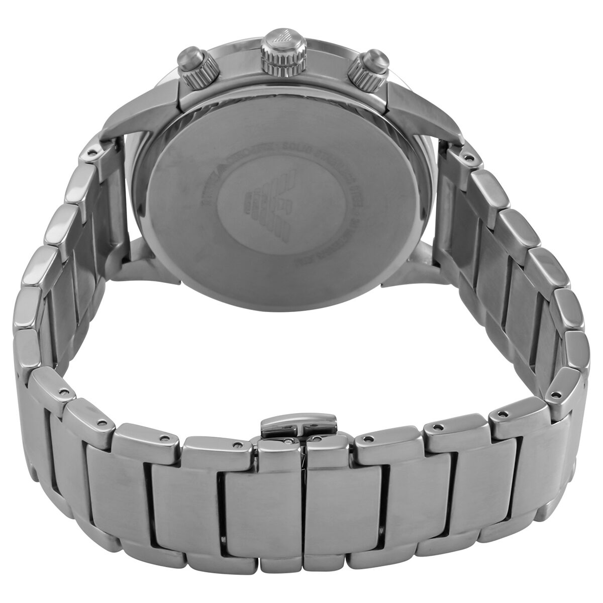 Emporio Armani Mario Chronograph Black Dial Silver Men's Watch - AR11241
