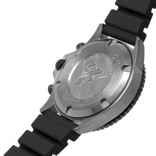 Emporio Armani Mario Chronograph Black Silicone Men's Watch - AR11515