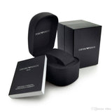 Emporio Armani Retro Black Dial Silver Men's Watch AR1676