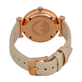 ساعة إمبوريو أرماني النسائية ذات المينا الرمادي الدافئ بتصميم كلاسيكي AR1681