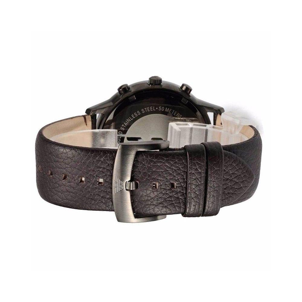 Emporio Armani Sportivo Dark Brown Dial Brown Leather Men's Watch AR2462