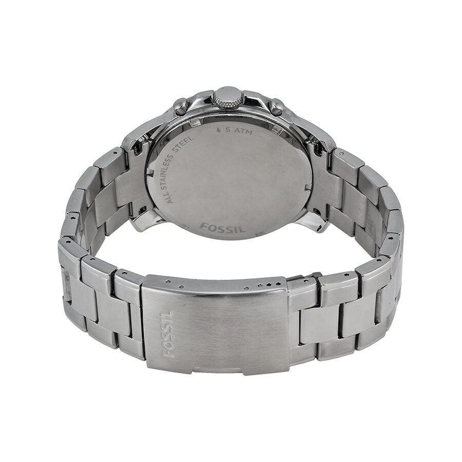 Fossil Grant Cronógrafo Reloj de hombre de acero inoxidable con esfera negra FS4994