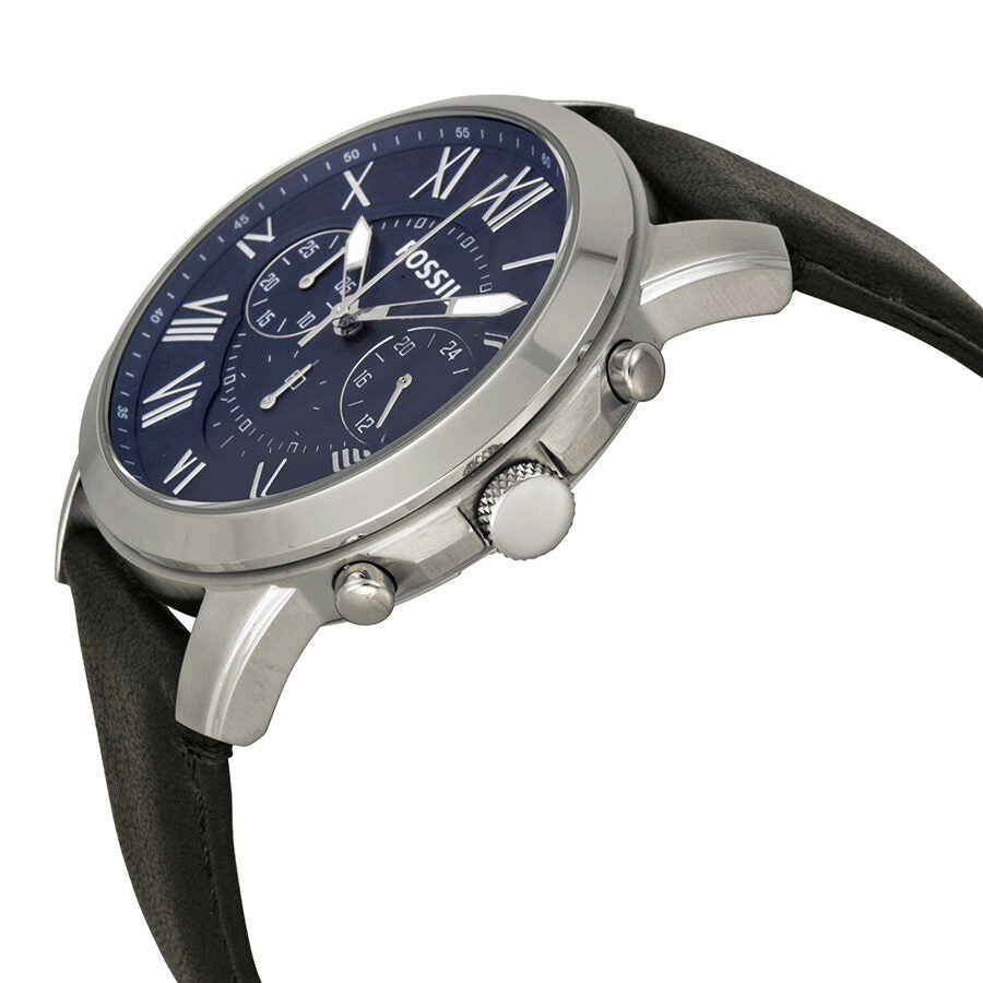 Fossil Grant Chronograph Blue Dial Black Dial Men's Watch FS4990