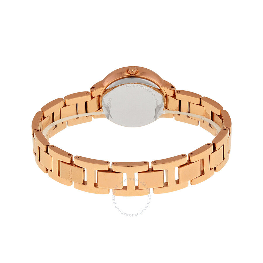Fossil Virginia Silver Dial Rose Gold-tone Ladies Watch ES3284