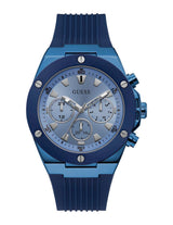 Guess Blue Silicone Multi-function Men's Watch GW0057G3