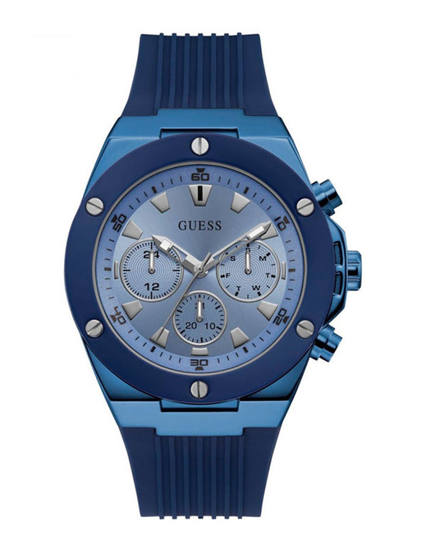 Reloj Hombre Guess Multifunción Silicona Azul GW0057G3