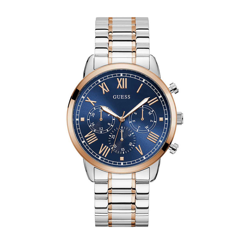 Guess Hendrix Reloj de dos tonos para hombre con esfera azul W1309G4