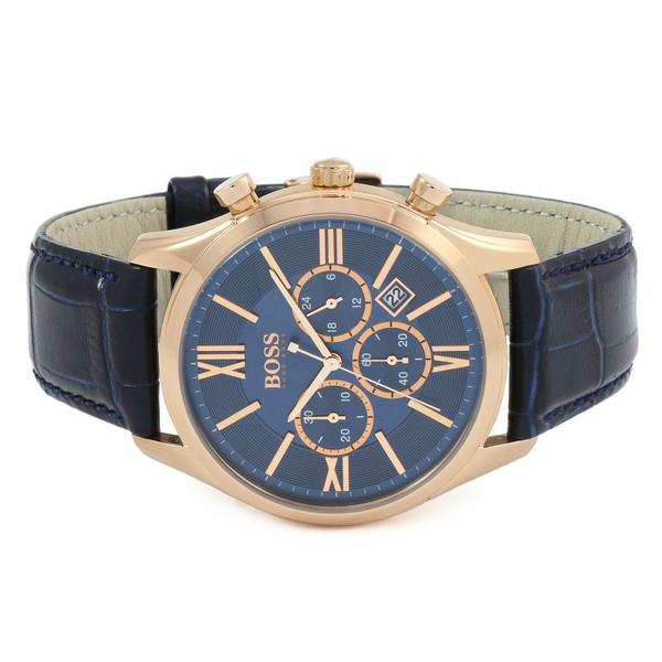 Hugo Boss Ambassador Chronograph Blue Dial Men's Watch 1513320 (Third Party Strap)