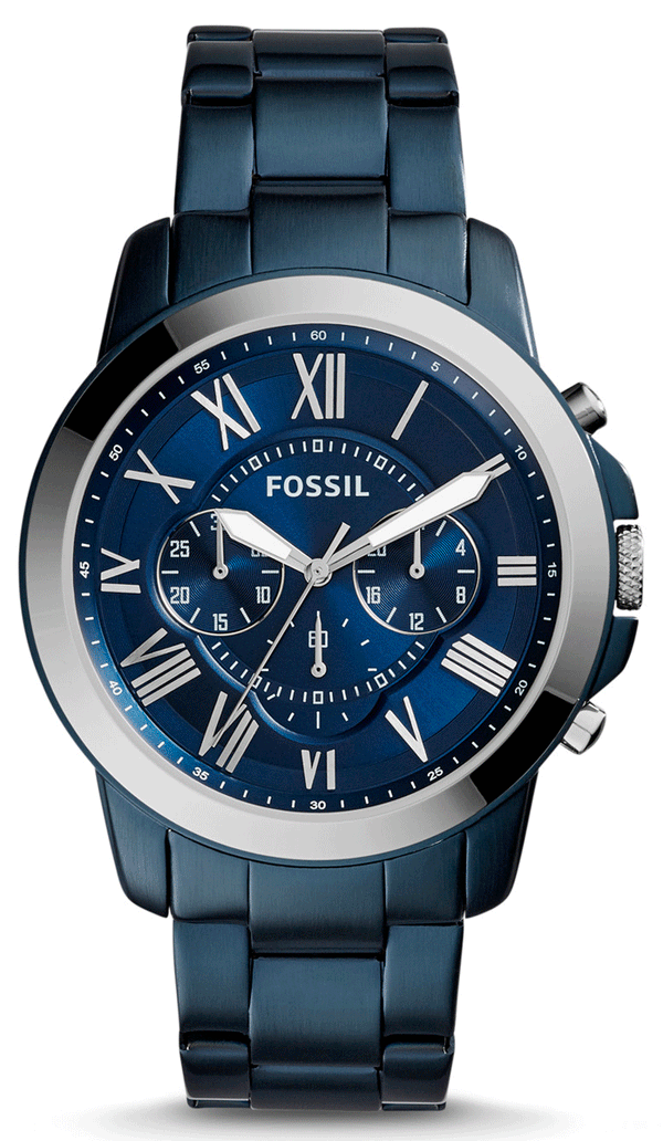 Reloj Fossil Grant Cronógrafo Esfera Azul Hombre FS5230
