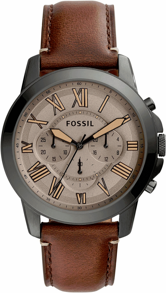 Reloj Fossil Grant Cronógrafo Esfera Marrón Hombre FS5214