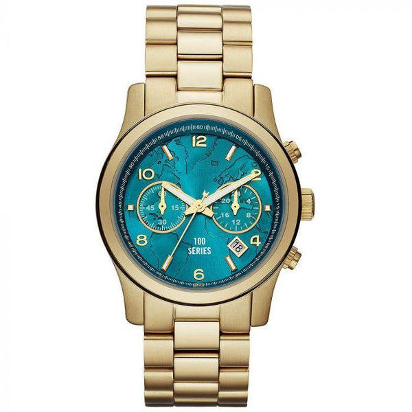 Michael Kors Stop Hunger Chronograph Turquoise Dial Ladies Watch MK5815