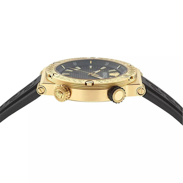 Versace Greca Logo Diver Quartz Black Dial Black Rubber Strap Watch for Men - VE8G00324 VE8G00324 - Image 2