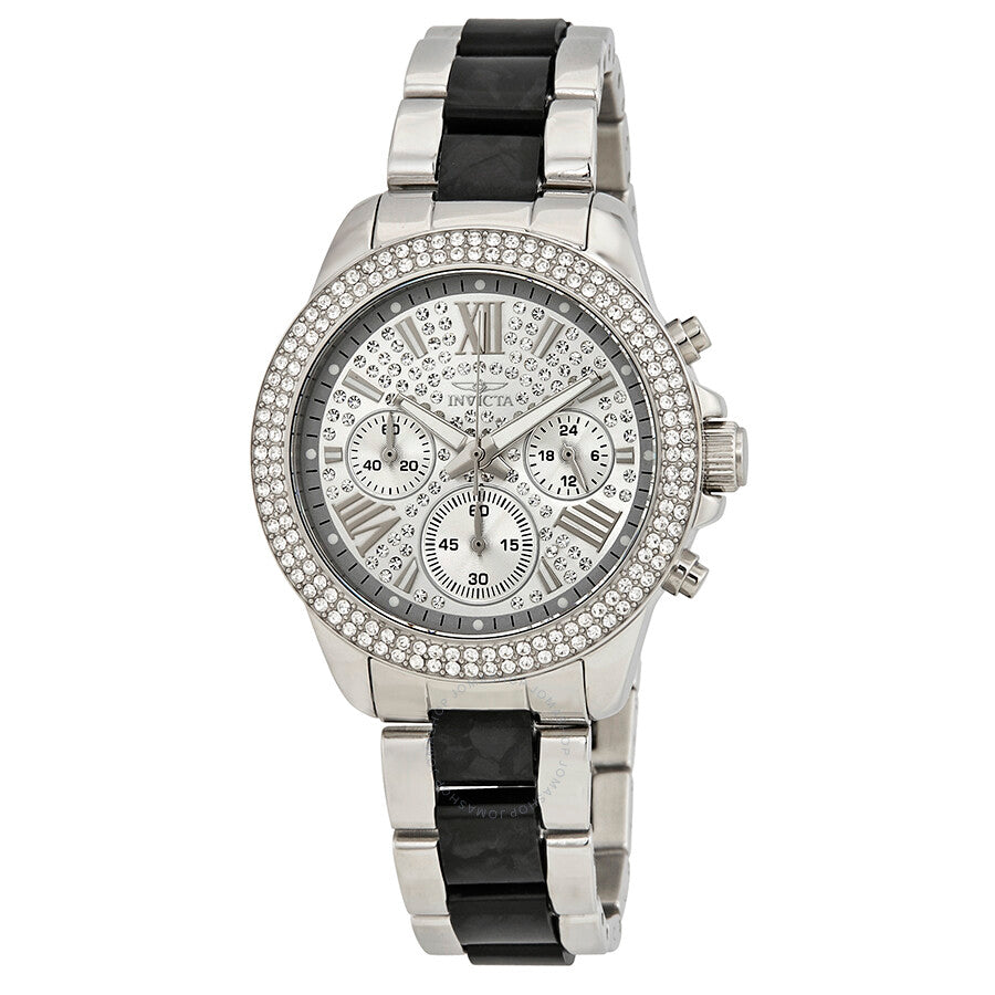 Invicta Angel Multi-Function Silver Crystal-set Ladies Watch 20510