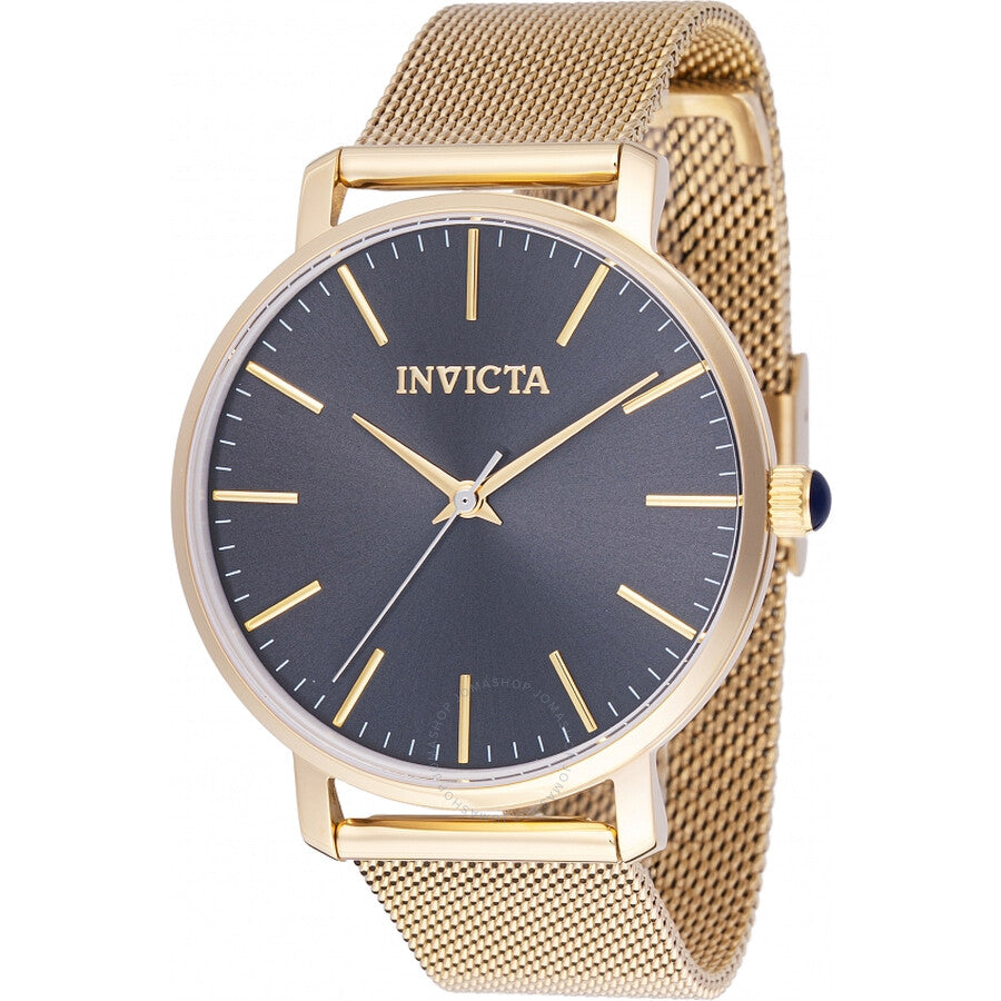 Invicta Angel Quartz Charcoal Dial Ladies Watch 48845 - The Watches Men & Co