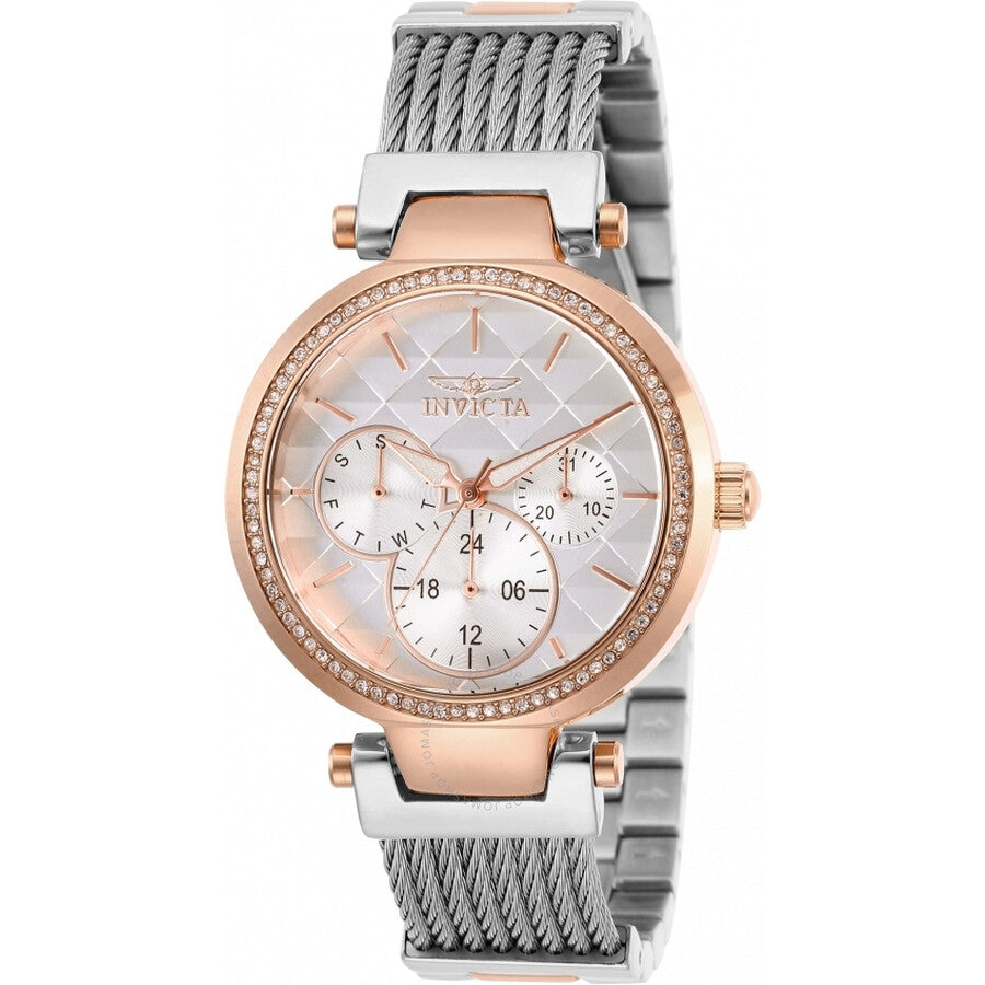 Invicta Angel Quartz Crystal Rose Gold Dial Ladies Watch 28922