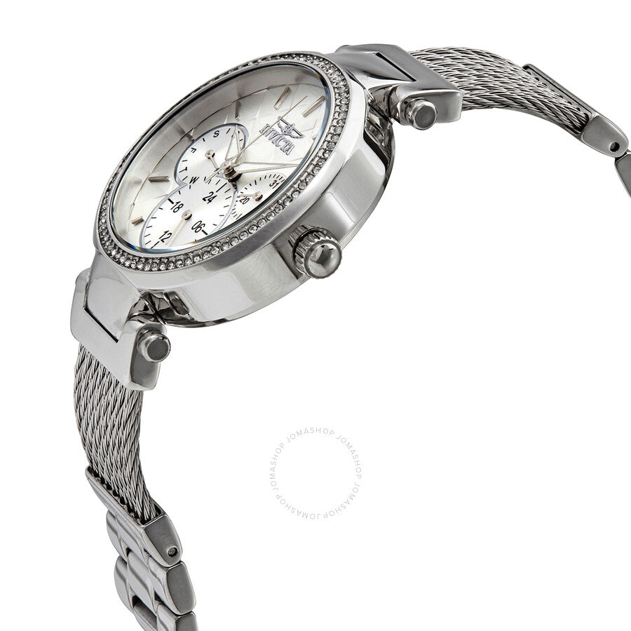 Invicta Angel Quartz Crystal Silver Dial Ladies Watch 28915