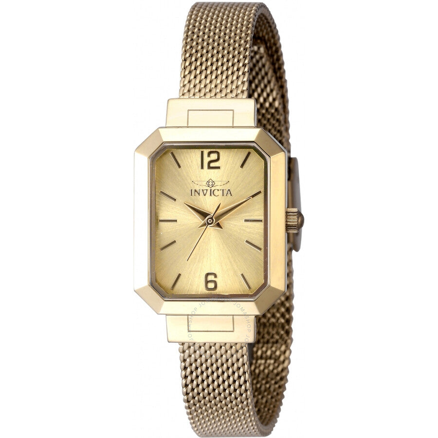 Invicta Angel Quartz Gold Dial Ladies Watch 48151 - The Watches Men & Co