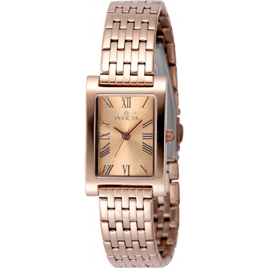 Invicta Angel Quartz Rose Gold Dial Ladies Watch 48145 - The Watches Men & Co