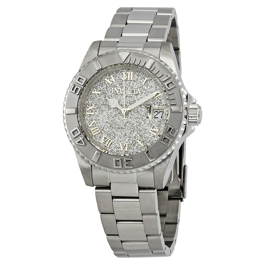 Invicta Angel Silver Glitter Dial Stainless Steel Ladies Watch 22706