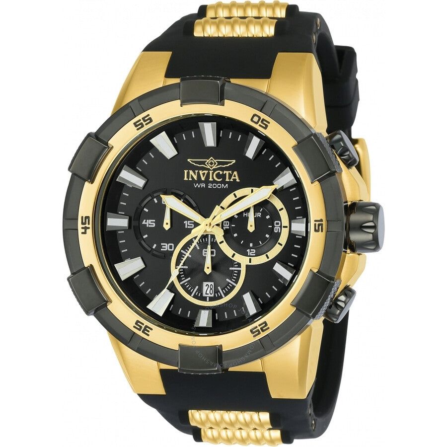 Invicta Aviator Chronograph Quartz Black Dial Men's Watch 23693 - The Watches Men & Co