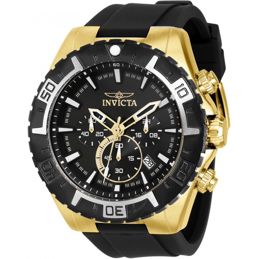 Invicta Aviator Chronograph Quartz Black Dial Men's Watch 37627 - The Watches Men & Co