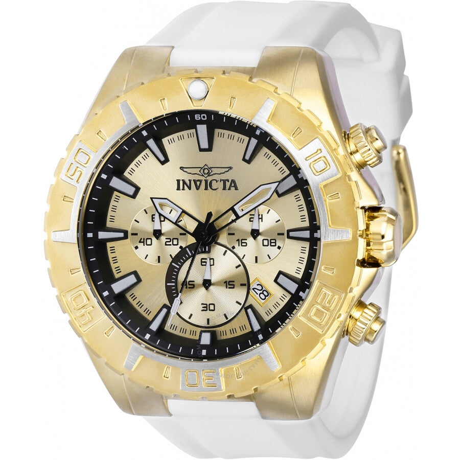 Invicta Aviator Chronograph Quartz Gold Dial Men's Watch 37636 - The Watches Men & Co