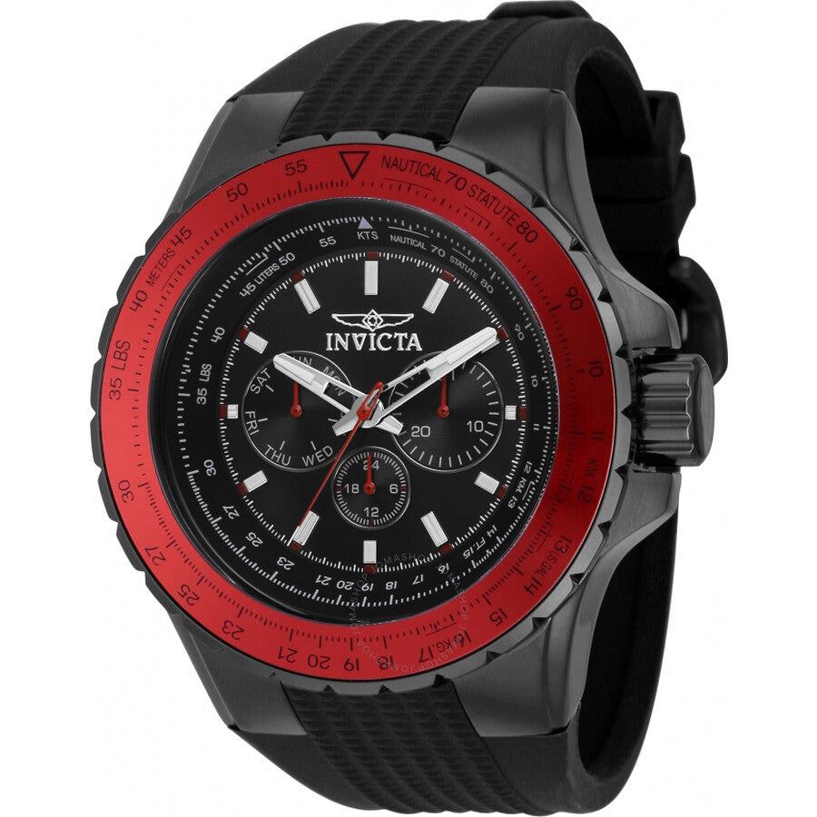 Invicta Aviator GMT Date Day Quartz Gunmetal Dial Men's Watch 39303 - The Watches Men & Co