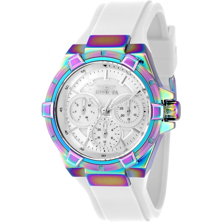 Invicta Aviator GMT Quartz White Dial Ladies Watch 37308 - The Watches Men & Co