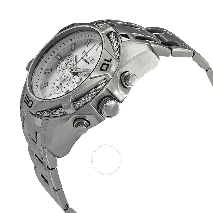 Invicta Bolt Chronograph Quartz Silver Dial Men's Watch 34117