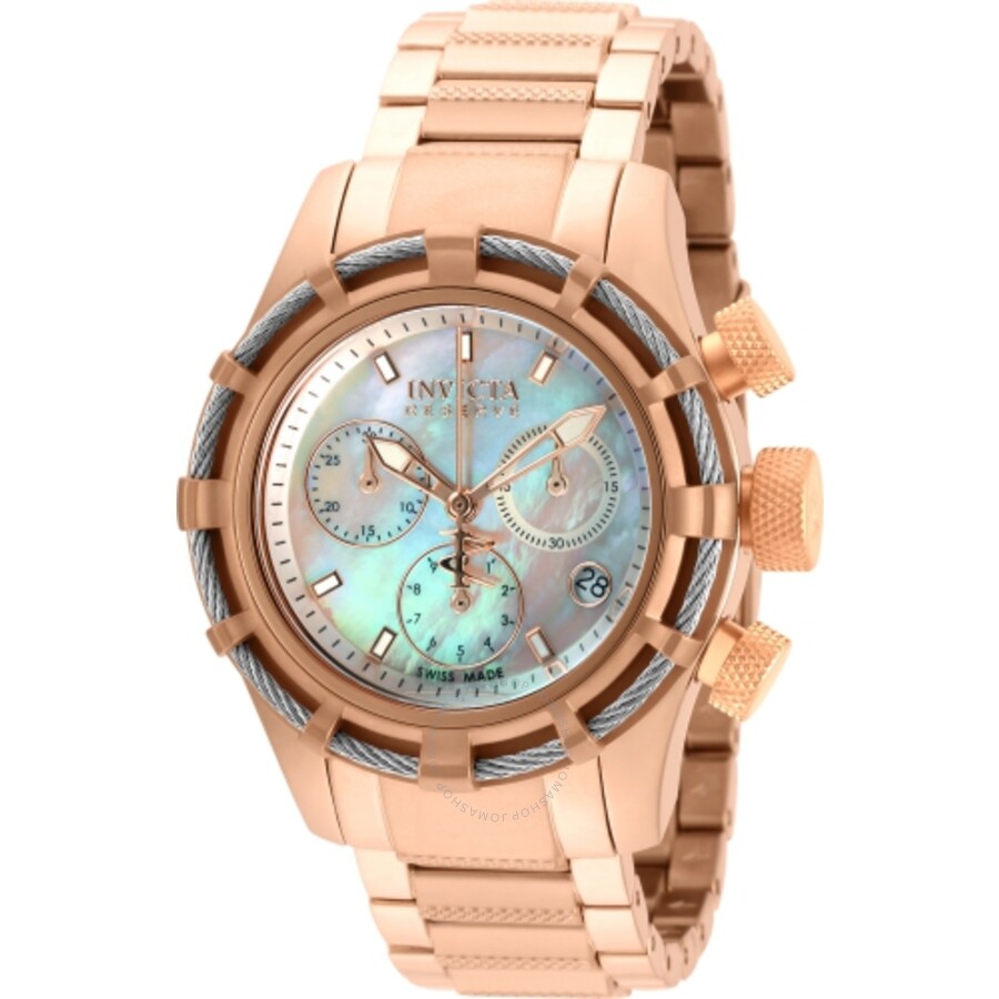 Invicta Bolt Chronograph Quartz White Dial Ladies Watch 90010 - The Watches Men & Co