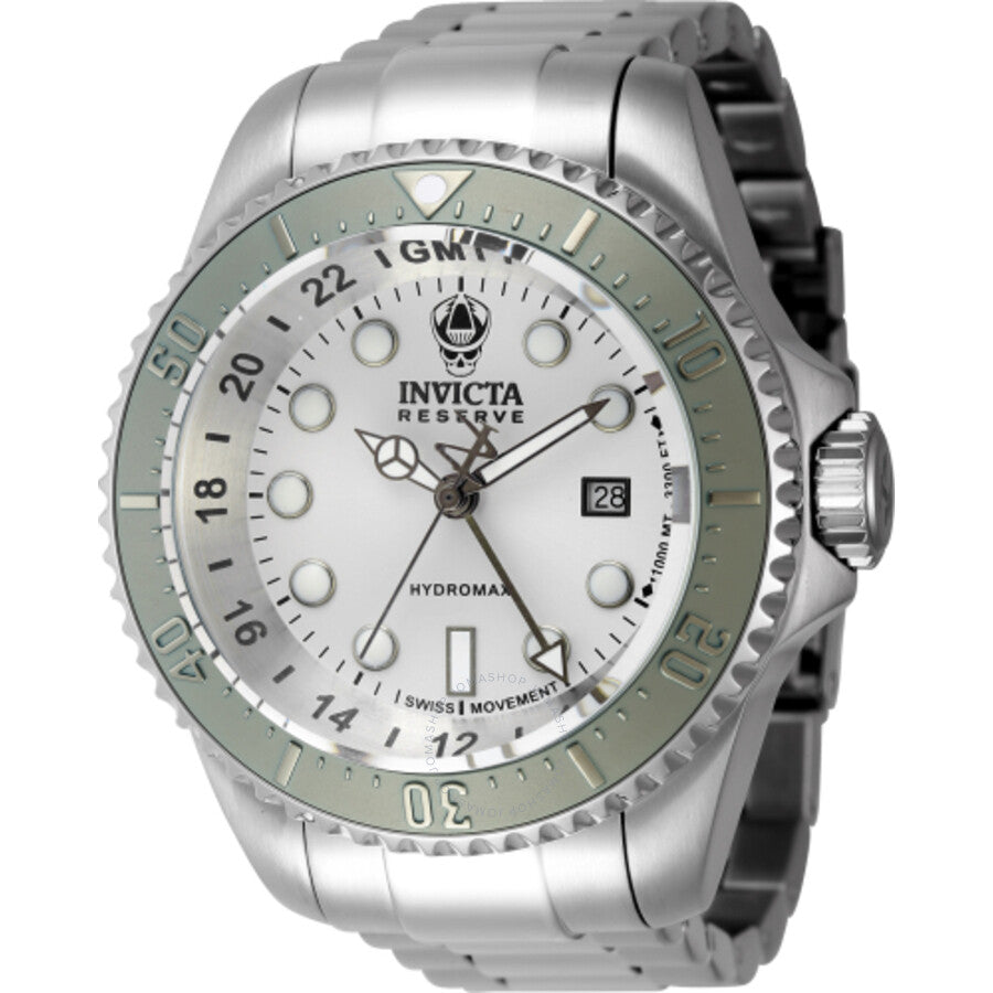 Invicta Hydromax GMT Date Quartz Silver Dial Men's Watch 45473 - The Watches Men & Co