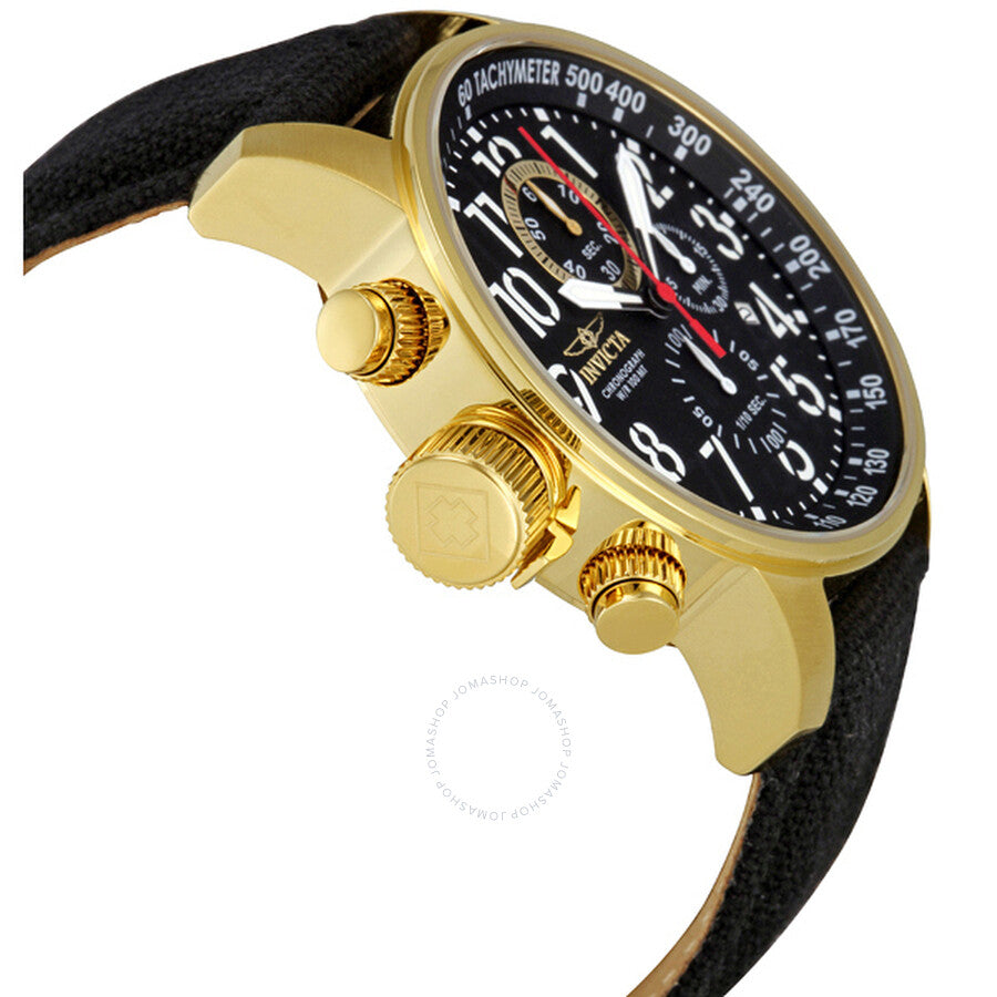 Invicta I-Force Lefty Chronograph Black Dial Gold-tone Lefty Men's Watch 1515