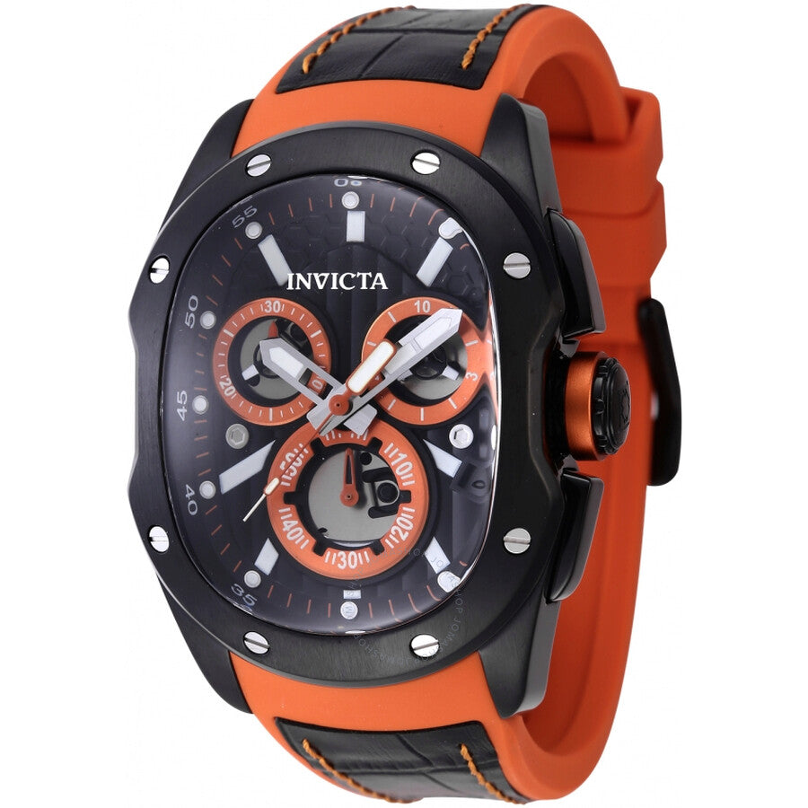Invicta Lupah Revolution 2.0 Chronograph Quartz Black Dial Men's Watch 45438 - The Watches Men & Co