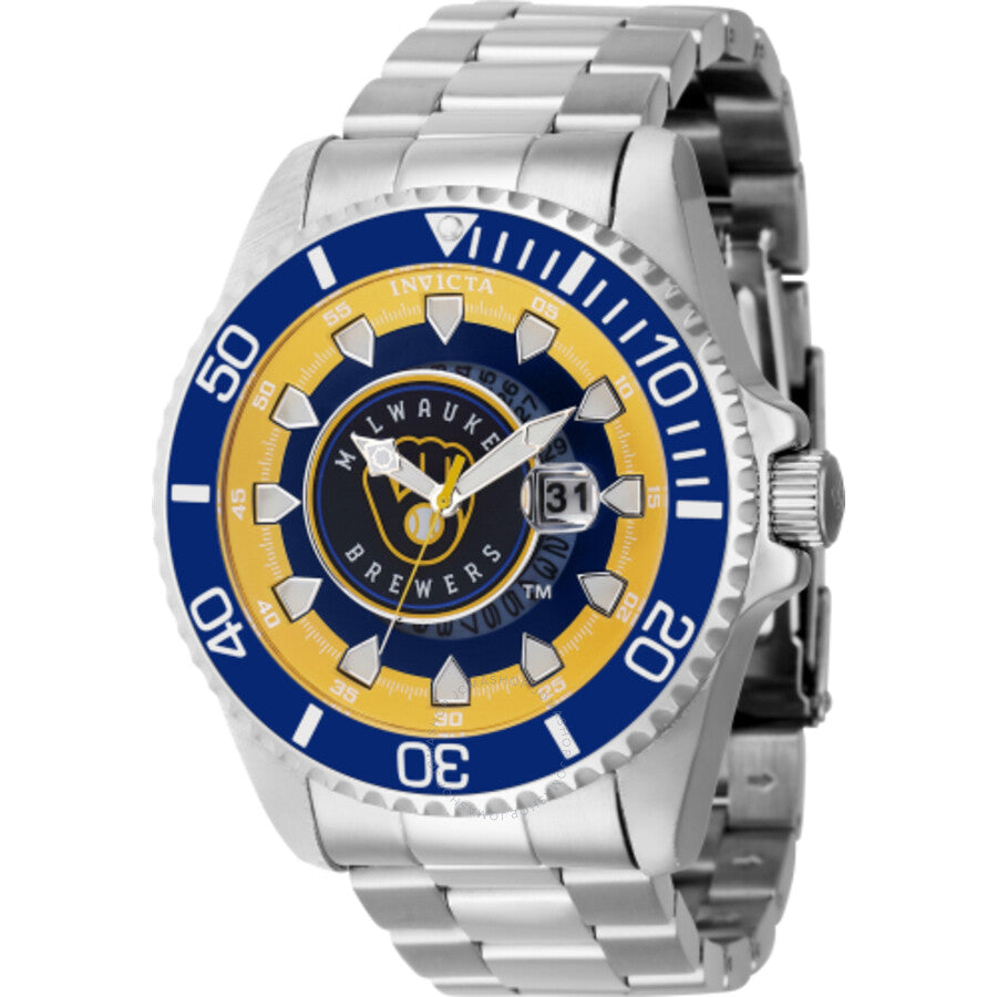 Invicta MLB Milwaukee Brewers Quartz Men's Watch 43469 - The Watches Men & Co