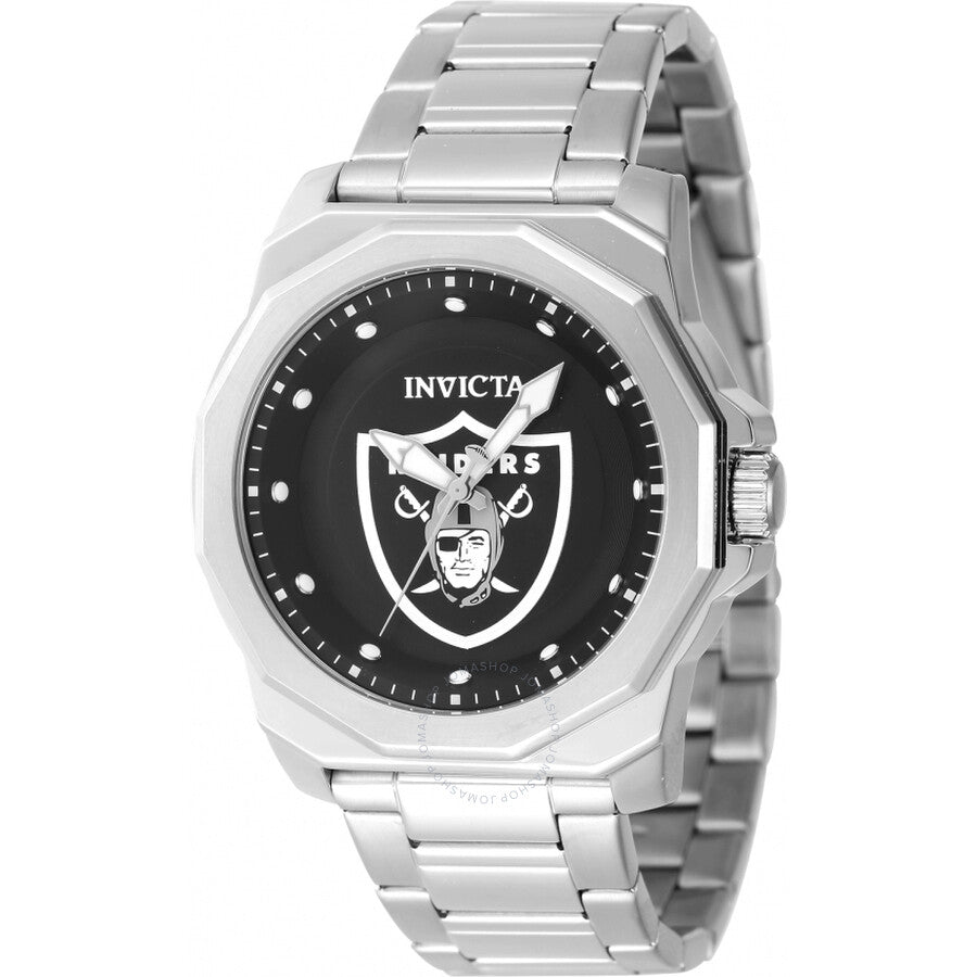 Invicta Nfl Las Vegas Raiders Quartz Black Dial Men's Watch 47922 - The Watches Men & Co