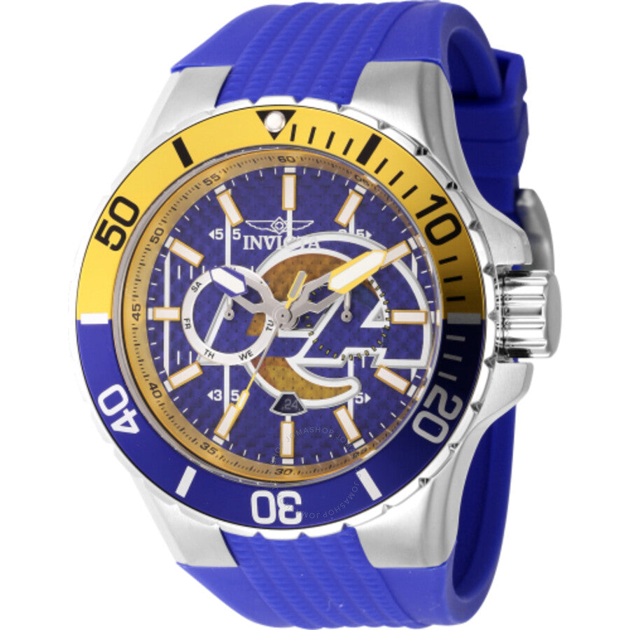 Invicta NFL Los Angeles Rams GMT Quartz Blue Dial Men's Watch 45405 - The Watches Men & Co