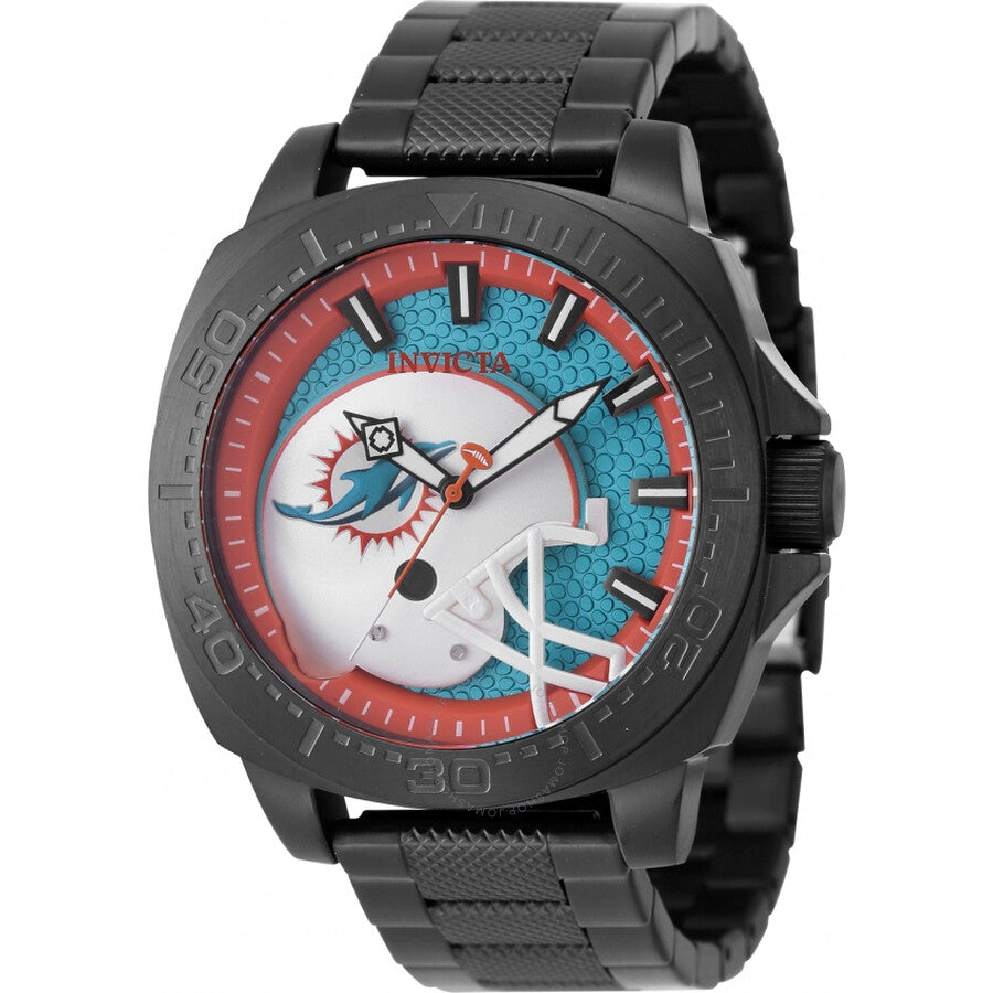 Invicta Nfl Miami Dolphins Quartz Light Blue Dial Men's Watch 47871 - The Watches Men & Co
