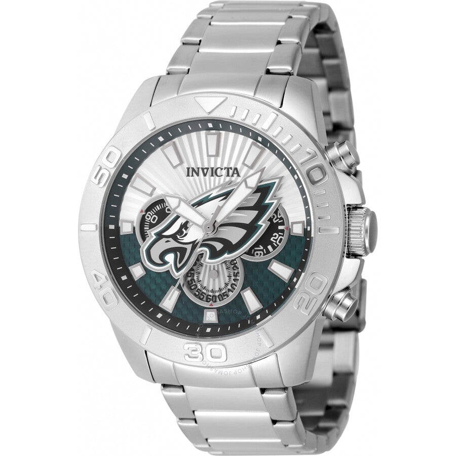 Invicta Nfl Philadelphia Eagles Chronograph GMT Quartz Men's Watch 47937 - The Watches Men & Co