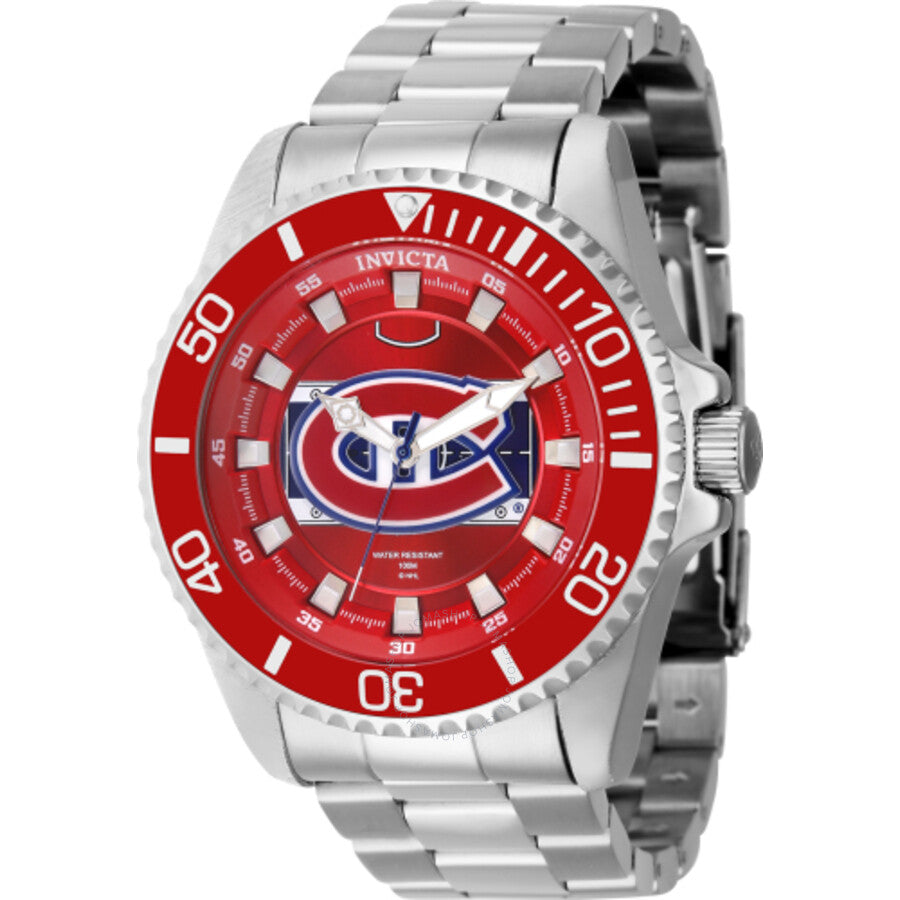 Invicta NHL Montreal Canadiens Quartz Red Dial Men's Watch 42261 - The Watches Men & Co
