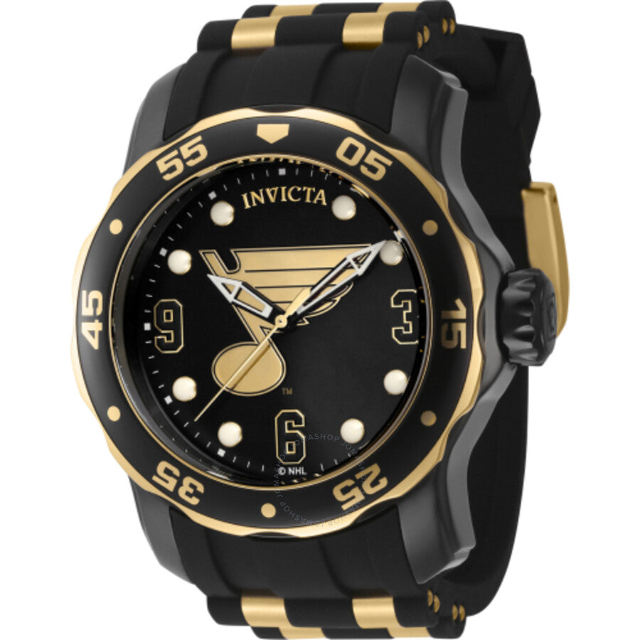 Invicta NHL St. Louis Blues Quartz Black Dial Men's Watch 42313 - The Watches Men & Co