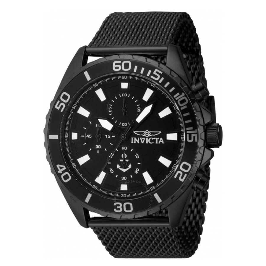 Invicta Ocean Voyage Chronograph Quartz Black Dial Men's Watch 46276 - The Watches Men & Co