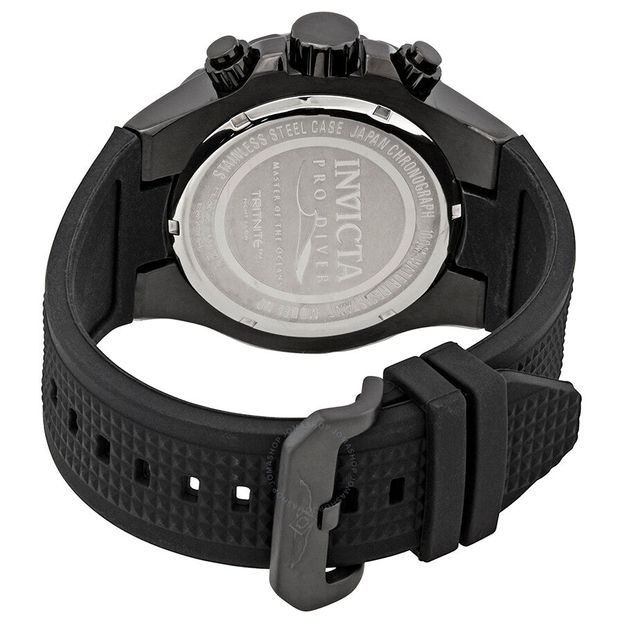 Invicta Pro Diver Reloj de cuarzo para hombre de plástico negro con esfera negra 18741
