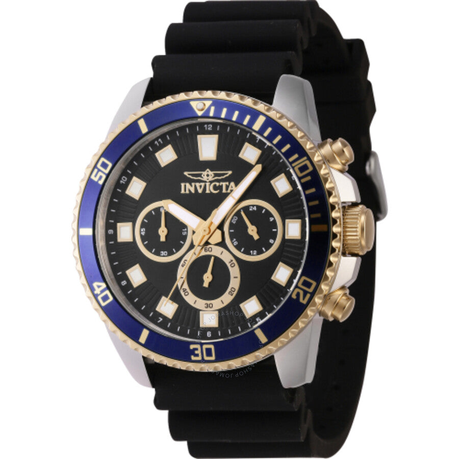 Invicta Pro Diver Chronograph GMT Quartz Black Dial Men's Watch 46121 - The Watches Men & Co