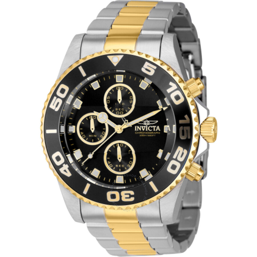 Invicta Pro Diver Chronograph Quartz Black Dial Men's Watch 43407 - The Watches Men & Co