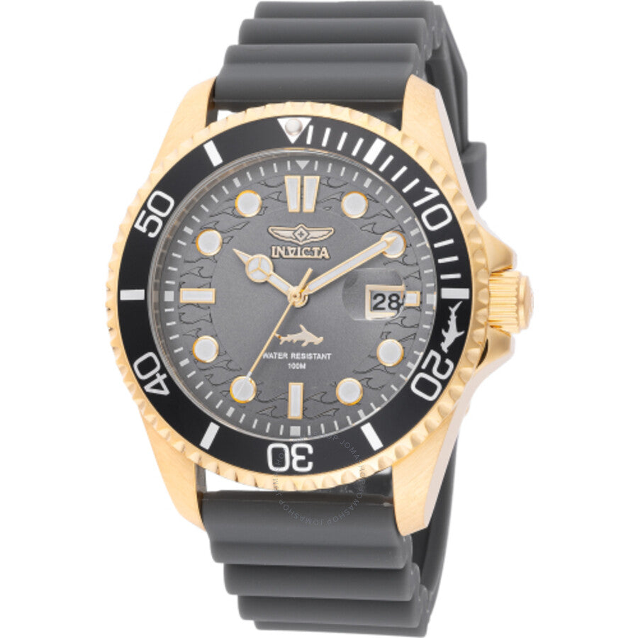 Invicta Pro Diver Date Quartz Charcoal Dial Men's Watch 47171 - The Watches Men & Co