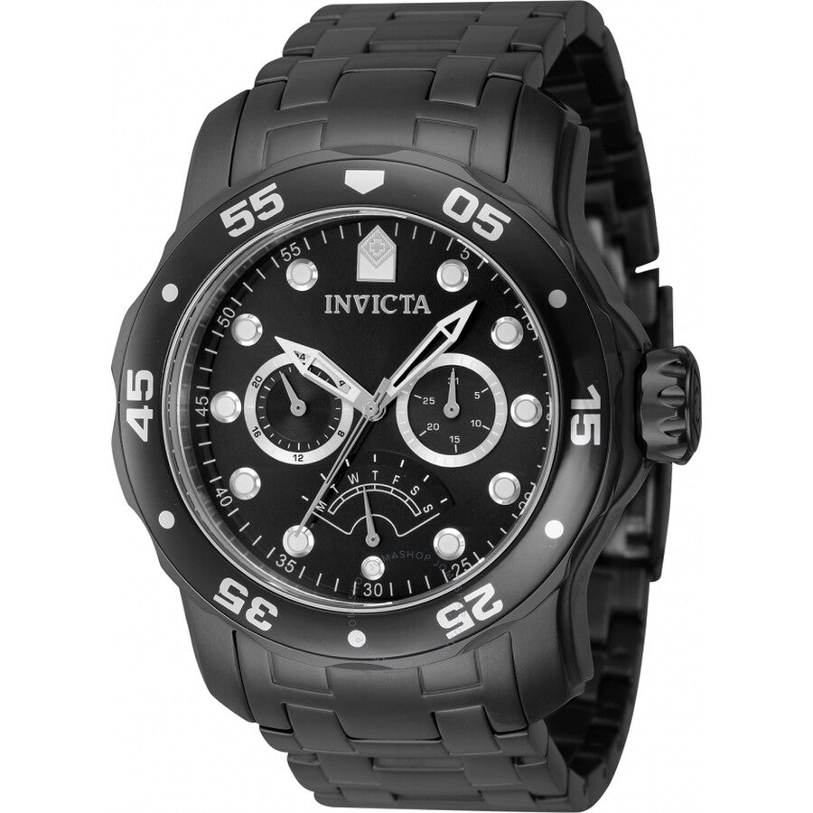 Invicta Pro Diver GMT Retrograde Quartz Black Dial Men's Watch 47000 - The Watches Men & Co